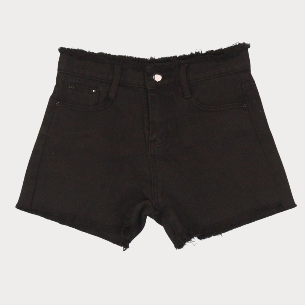 Ladies' High Waist Denim Shorts - Grade A