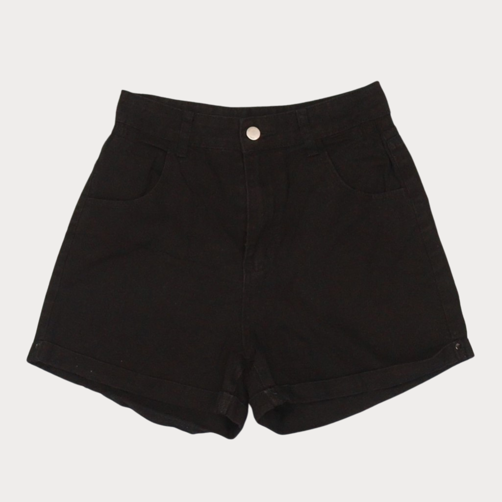 Ladies' High Waist Denim Shorts - Grade A