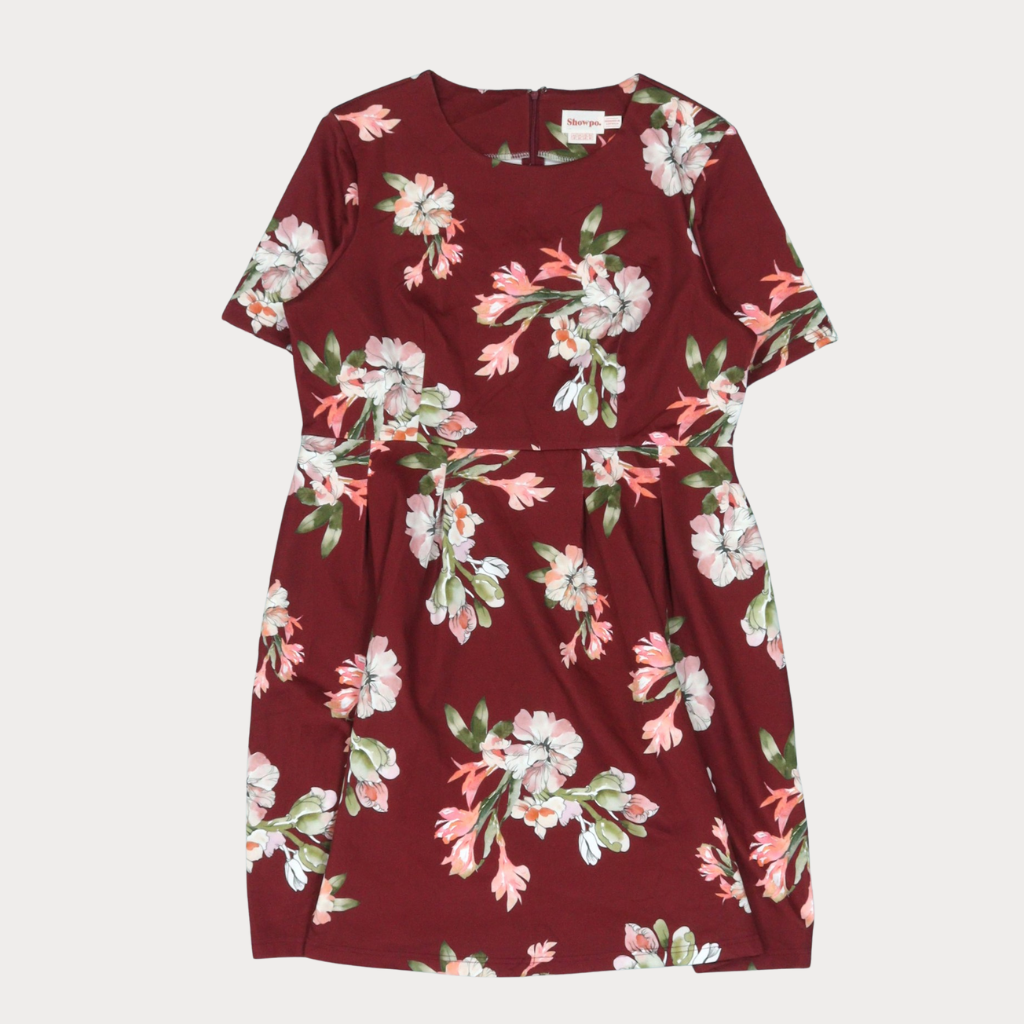 Ladies' Mini Floral Dresses - Crème