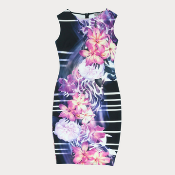Ladies' Mini Floral Dresses - Crème