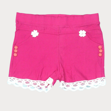 Ladies' Light High Waist Shorts - Crème