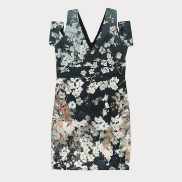 Ladies' Mini Floral Dresses - Crème
