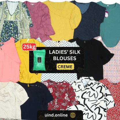 Ladies' Silk Blouses - Crème