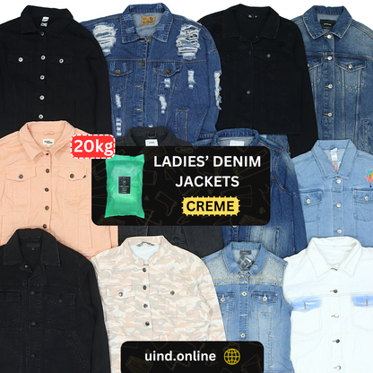 Ladies'  Denim Jackets - Crème