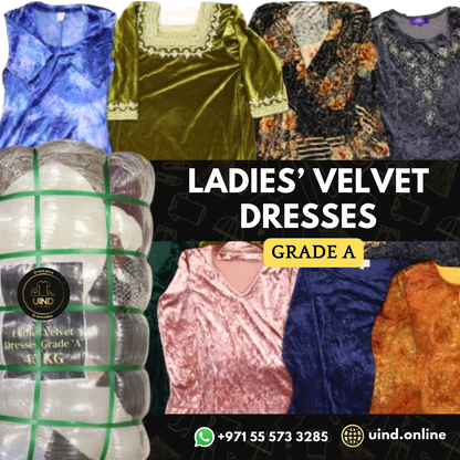 Ladies' Velvet Dresses - Grade A