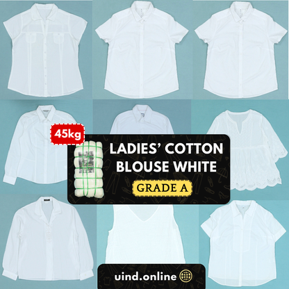 Ladies' Cotton Blouse White - Grade A