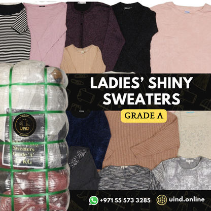 Ladies' Shiny Sweaters - Grade A